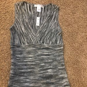 WHBM silver shimmer shirt